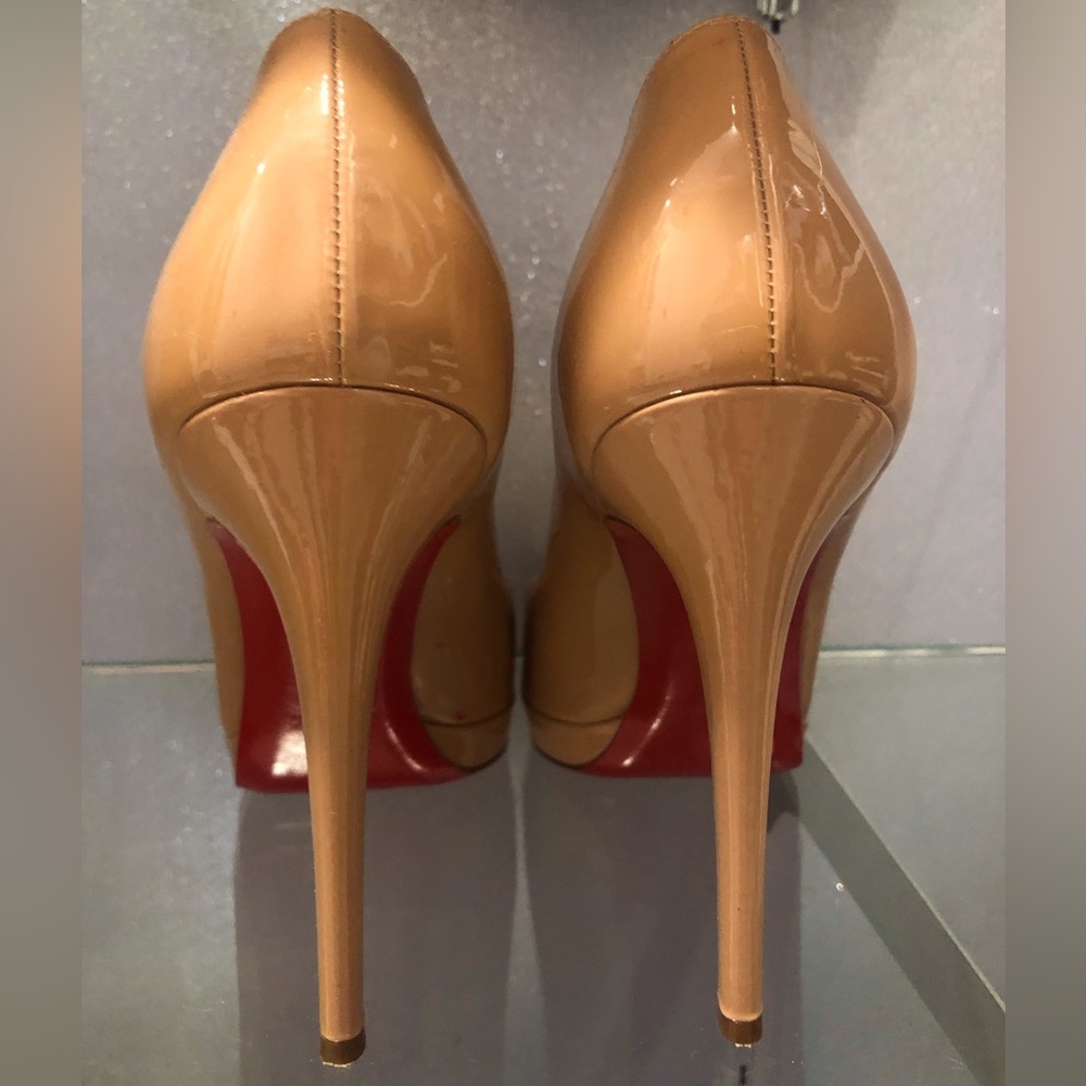 Louboutin nude high heels! Wore once!